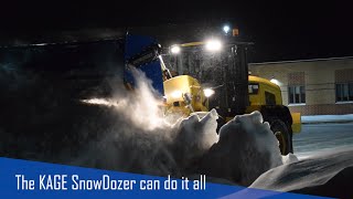 SnowDozer large loader snow blade and pusher