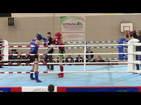 Крутолевич Виталий(синий) - Варец Дмитрий(красный), финал Чемпионата Беларуси по Муай Тай 2019, 67кг