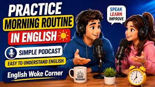 Practice Morning Routine in English ☀️ | Easy English Podcast for Beginners | English Woke Corner