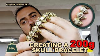 Forging a 200g Skull Bracelet | Custom Jewellery Process