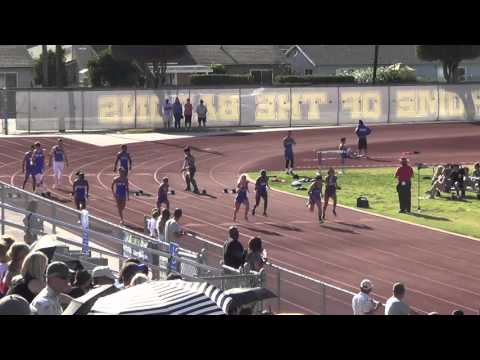 VarG 100m at Fountain Valley - 4-20-16 - Los Alamitos Girls