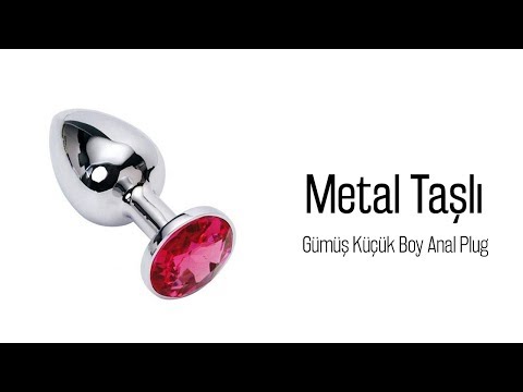 Gümüş Metal Taşlı Küçük Boy Anal Plug
