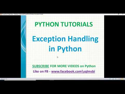 Learn Python Tutorials | Exception handling in python | python ...
