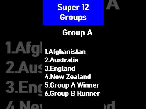 ICC Men's T20 World Cup 2022 Super 12 Group Details Match Schedule on Play Game