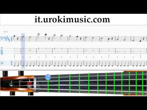 Corso di Violoncello David Guetta, Justin Bieber - 2U Tablature Tab Parte#1 Esercita um-i276