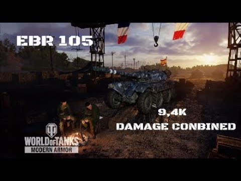 EBR 105 in Campo del oeste:9,4K damage conbined:Wot console - World of Tanks