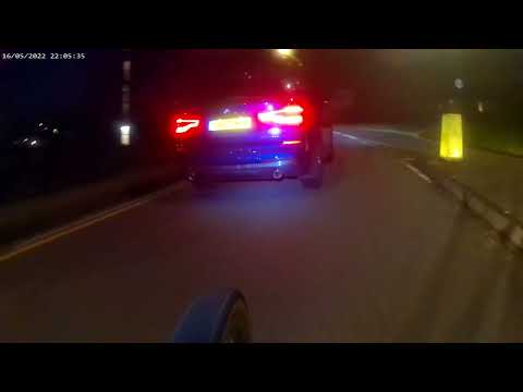 Cyclist almost killed "I'm lit up like a Christmas tree" Police outcome in description.