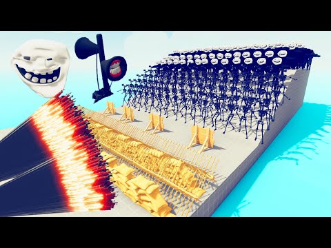 Siren Head & Trollface 100 Units vs God Units - Totally Accurate Battle Simulator TABS