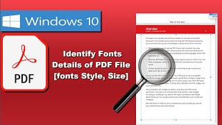 How to Identify Fonts Details of PDF File in Windows 10