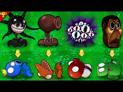 Plants vs Zombies : Roblox Rainbow Friends Team vs Doors Roblox Team ( Blue , Red ,Orange, Green )