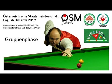 ÖSTM English Billiards 2019, Wien - Gruppenphase