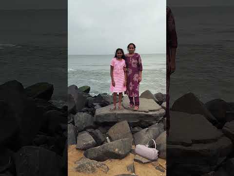 Pondicherry Rock beach ⛱️🚣 like, share @subscribers bhavishya& Lakshmi