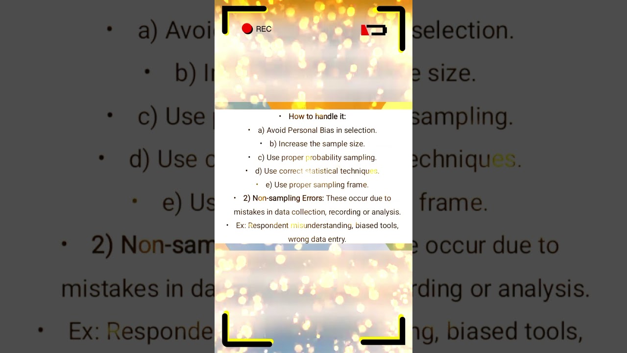 Sampling design and Sampling errors #BBA #notes #research #methodology #management #exams