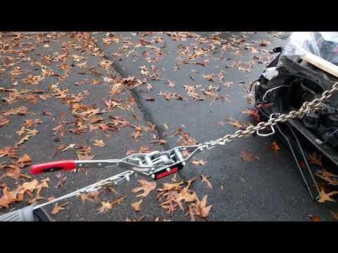 Honda Accord 2006 frame support deformed straightening come along. Radiator support. Part 2