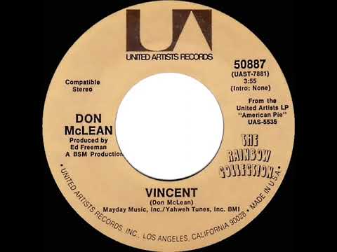 1972 HITS ARCHIVE: Vincent - Don McLean (stereo 45--#1 UK hit)