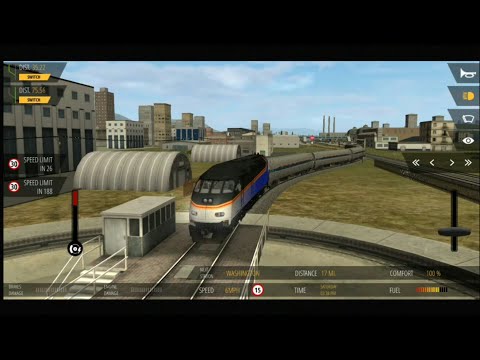 Train Simulator PRO 2018 - MPI MPXpress Locomotive + 5 Amfleet Cars + 100MPH