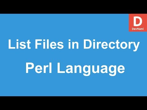 Perl Programming Display All Files in Directory