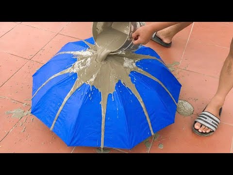 Not everyone knows this secret! Pour Cement into Umbrellas and make million-dollar | Creation Tips