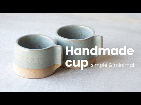 Handmade ceramic cup: easy slab building process
