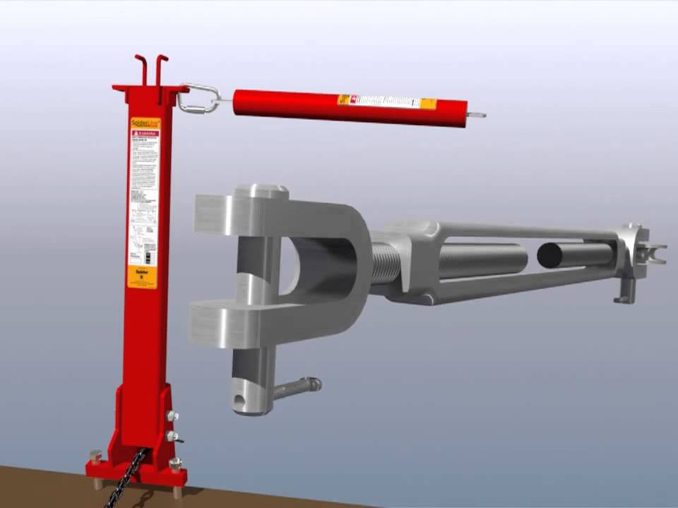 Spider's Temporary Horizontal Lifeline SpiderLine Safety Equipment Animation