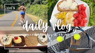 A Day In My Life | 3-Mile Run, Tennis Match, Crumbl Cravings & Weekend Reset