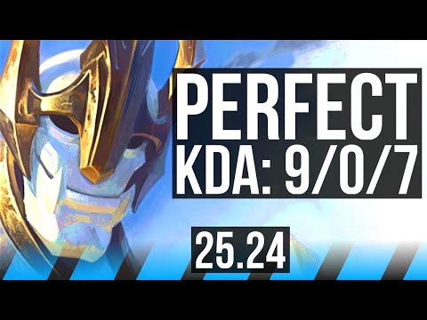 GALIO vs ZED (MID) | Perfect KDA: 9/0/7 | KR Master | 25.24