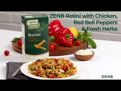 ZENB Recipes | Rotini Pasta with Chicken, Red Bell Peppers, and Herbs!