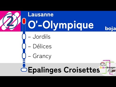 tl Ansagen | m2 Lausanne Ouchy Olympique - Epalinges Croisettes | Métro Lausanne | BoJa Ansagen