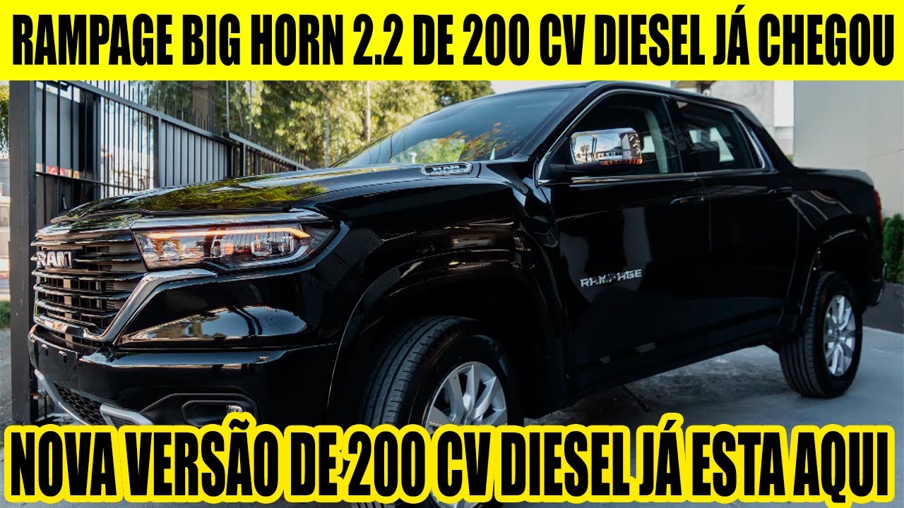 NOVA RAMPAGE BIG HORN COM MOTOR 2.2 TURBO DIESEL DE 200 CV JÁ ESTÁ NO BRASIL