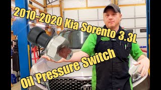 07-18 Kia Sorento 3.3L GDI V6 Oil Leak and Flashing Oil Light - Oil Pressure Switch Replacement