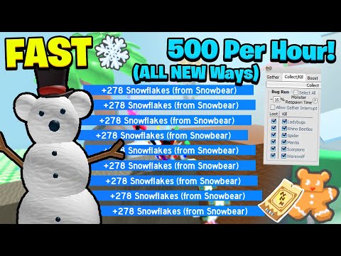 FAST Snowflakes & Gingerbread Bears FULL Guide In Beesmas! (ALL Ways) (Bee Swarm Simulator)