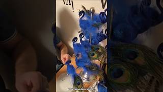 Vánoční skleněná ozdoba páv PRINC RADOVAN 1 ks