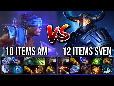 EPIC BATTLE!!! One Man Defender 12 Slots Sven Vs 10 Slots Godlike Anti Mage - Crazy Plays DotA 2