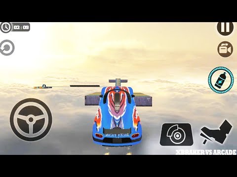 Impossible Stunt Car Tracks 3D: Blue Car Driving Stunts Levels 1 to 8 - Android GamePlay 2019