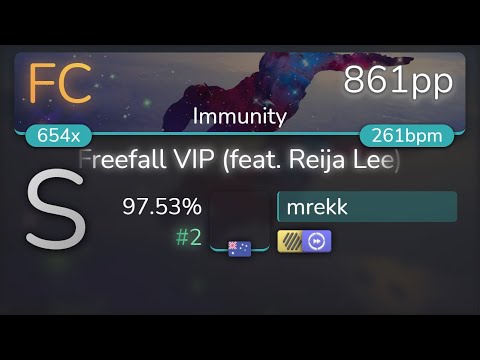 mrekk | Metrik - Freefall VIP (feat. Reija Lee) [Immunity] +HDDT 97.53% {#2 861pp FC} - osu!