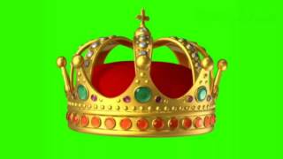 King Crown On Green Screen  Golden Crown  Chromake