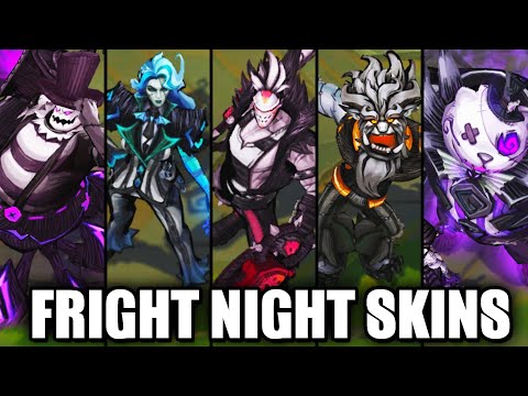 All New Fright Night Skins Spotlight Draven Annie Trundle Renata Urgot Nautilus (League of Legends)