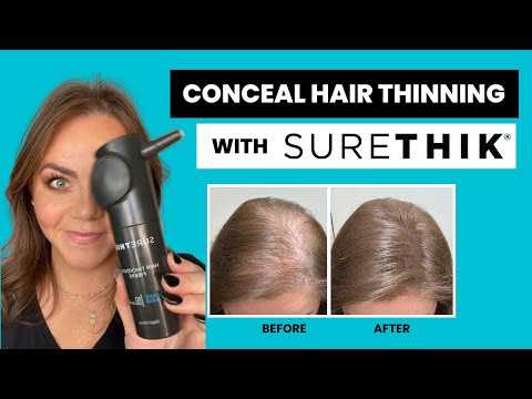 Coverage Large Thinning Areas & Bald Spots with SURETHIK Hair Fibers