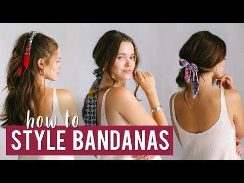 5 WAYS TO STYLE A BANDANA | Quick & Easy Hair Tutorials