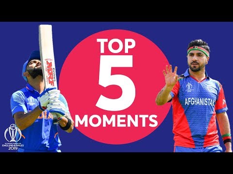 Shami? Kohli? | India vs Afghanistan - Top 5 Moments | ICC Cricket World Cup 2019
