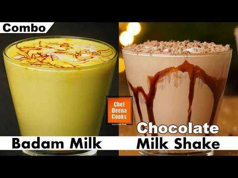 Badam Milk Chocolate Milk Shake | How to Make Badam Milk | Chef Deena Cooks
