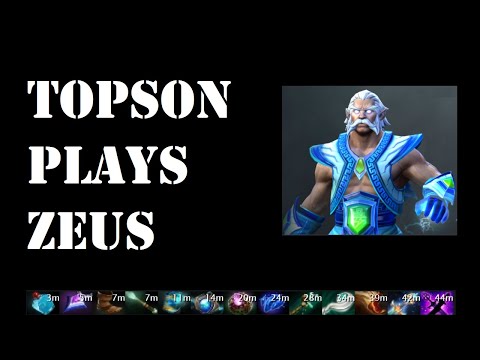 Topson plays Zeus 7.29d Full Game Pro Perspective Replay
