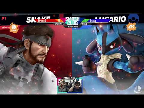 Smash Club #48 - DrimuS (Snake) vs Byaks (Lucario) - Winners Round 1