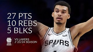 [高光] Victor Wembanyama  27 Pts 10 Rebs 5 Blk