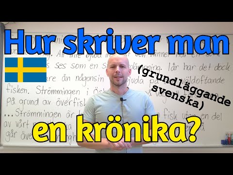 Krönika, hur skriver man? (information, grundläggande svenska) SFI