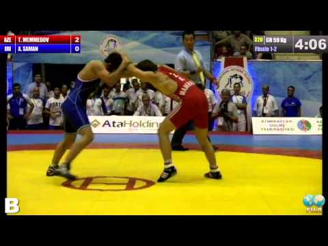 Finale 1-2 Greco-Roman 59 Kg (AZE) Taleh MEMMEDOV vs (IRI) Abdouli SAMAN