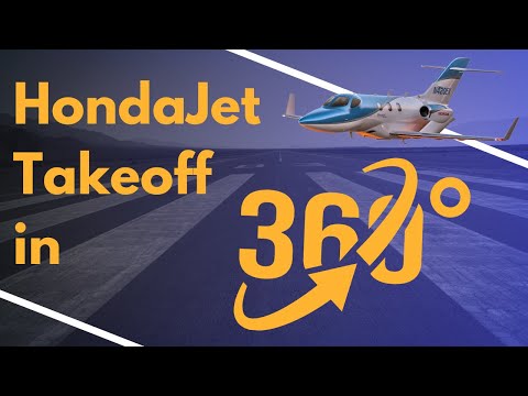 Witness an Unbelievable 360° HondaJet Takeoff!