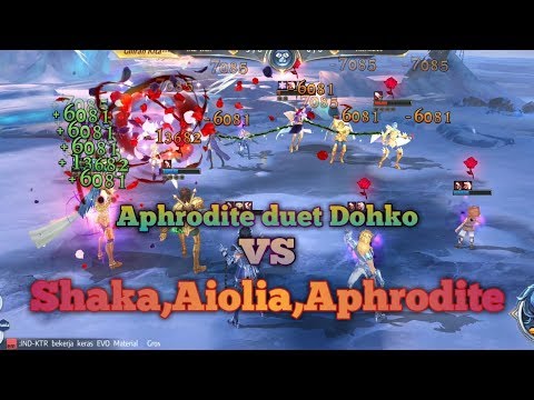 Saint Seiya Awakening: Aphrodite squad vs Shaka, Aiolia, Aphrodite+June
