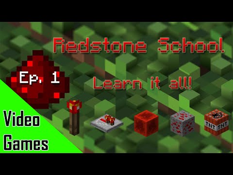Minecraft: Redstone School Ep. 1 The Basics (HD)