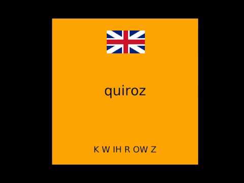 How to Pronounce Quiroz / How to Say Quiroz (UK British)